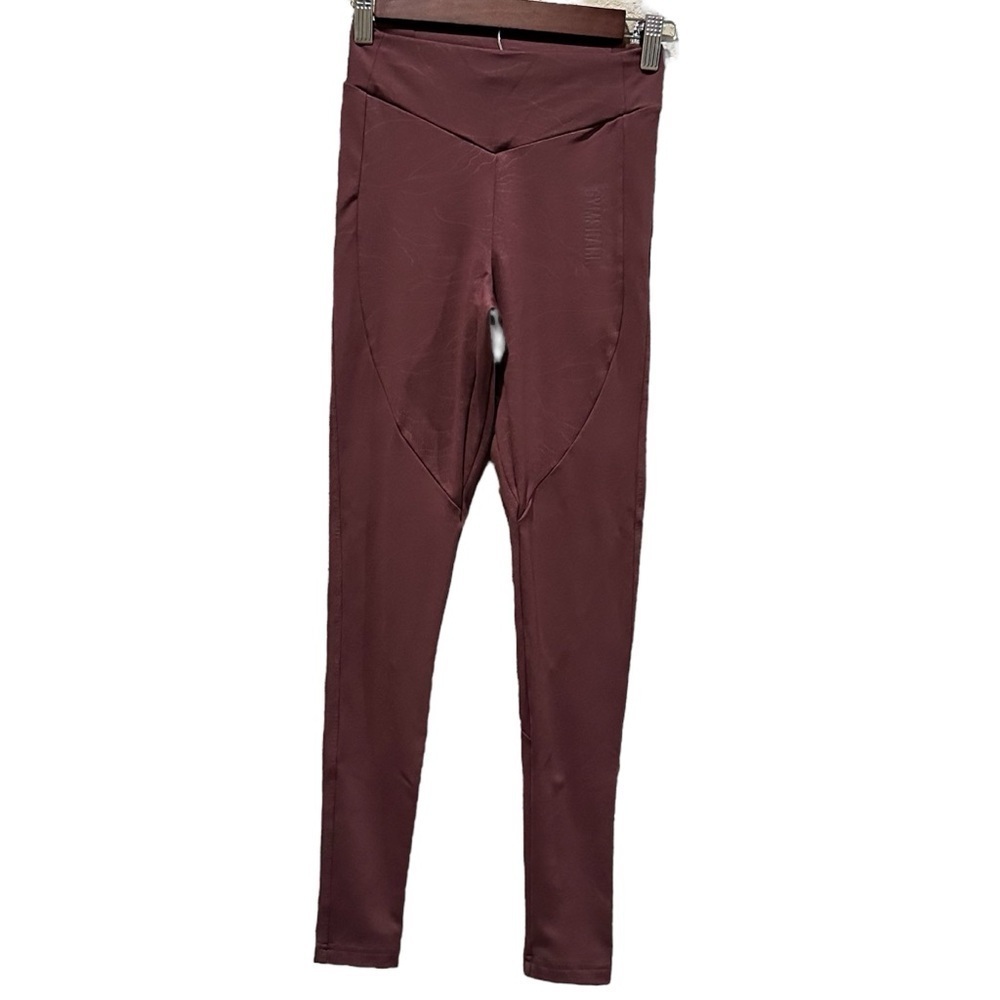 Gymshark Lustre Leggings In Winter Berry Red Women’s Size Small Activewear Gym